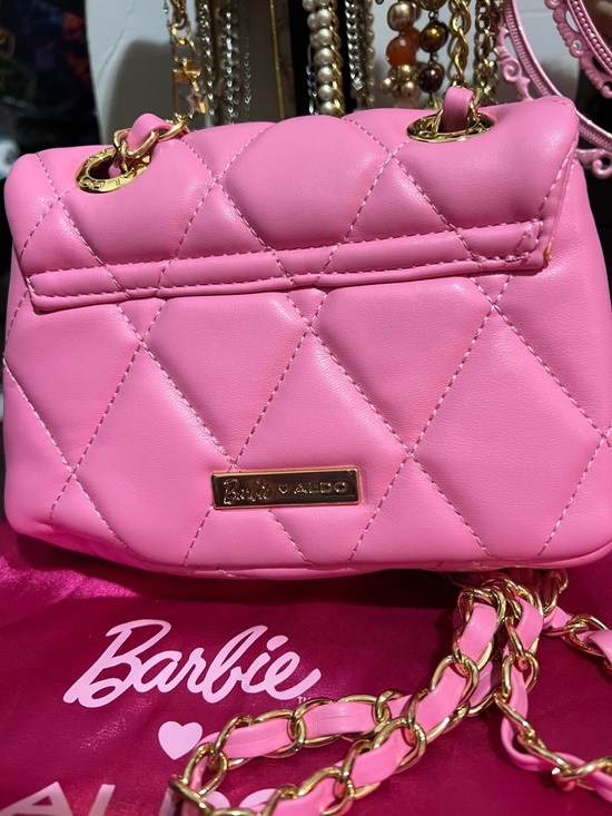 Barbie x ALDO Pink Quilted Chain Crossbody Bag - Picture 7 of 11